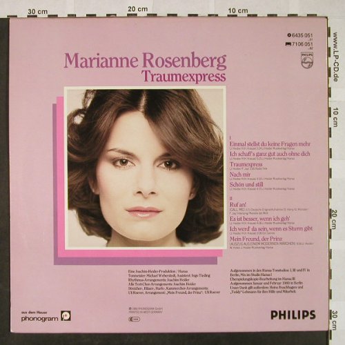 Rosenberg,Marianne: Traumexpress, Philips(6435 051), D, 1980 - LP - H4657 - 7,50 Euro