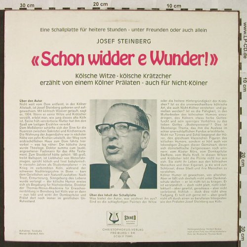 Steinberg,Josef: Schon Widder e Wunder, Christophorus(SCGLV 73 845), D,  - LP - H4927 - 5,00 Euro