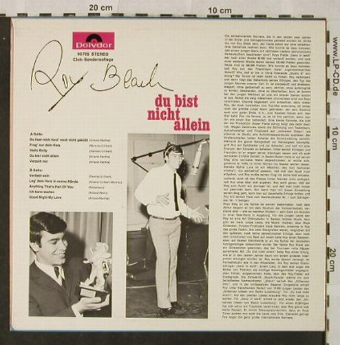 Black,Roy: Du bist nicht allein, Club Ed., Polydor(60 705), D, 1966 - 10inch - H4936 - 14,00 Euro