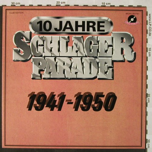 V.A.Schlagerparade-10Jahre-1941-50: 1949-Dorle Rath...Die Drei Nickels, Polydor,Club Ed.(29 178 1), D, Mono,  - LP - H4947 - 4,00 Euro