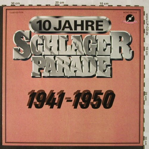 V.A.Schlagerparade-10Jahre-1941-50: 1943-Rudi Schuricke...R.Schuricke, Polydor,Club Ed.(29 172 4), D, Mono,  - LP - H4952 - 4,00 Euro