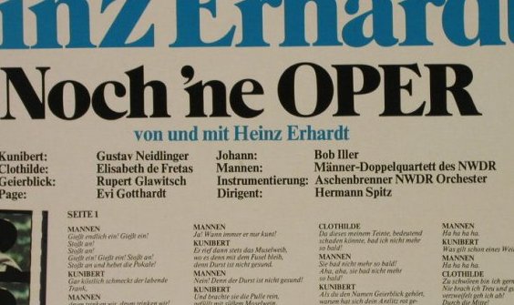 Erhardt,Heinz: Noch'ne Oper und so weiter, Haer(20 02 79), D, 1979 - LP - H5004 - 6,00 Euro