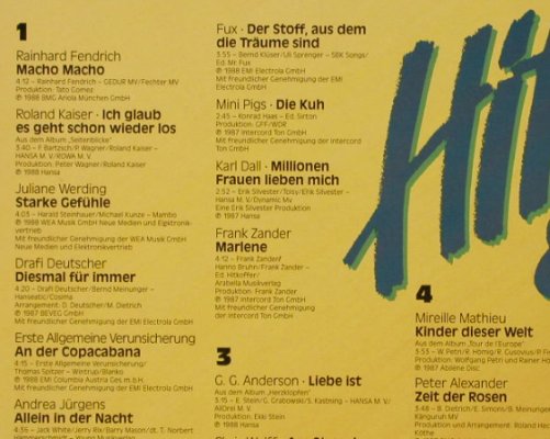 V.A.Hits'88: Das deutsche Doppelalbum,Foc, Ariola(303 412), D, 1988 - 2LP - H5263 - 5,00 Euro