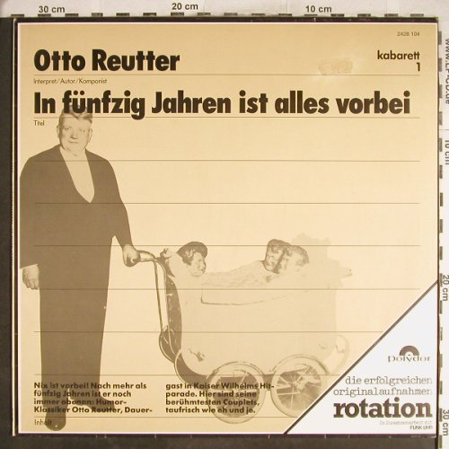 Reutter,Otto: In 50 Jahren ist alles vorbei, Polydor(2428 104), D, 1967 - LP - H6846 - 4,00 Euro