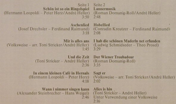 Heltau,Michael: Wienerische Lieder, Amiga(8 55 875), DDR, 1981 - LP - H69 - 4,00 Euro