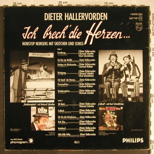 Hallervorden,Dieter: Ich brech' die Herzen.., m-/vg+, Philips(6305 353), D, 1978 - LP - H7022 - 4,00 Euro