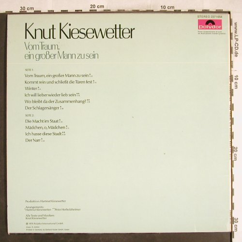 Kiesewetter,Knut: Vom Traum ein großer Mann zu sein, Polydor(2371 654), D, 1976 - LP - H7198 - 6,00 Euro