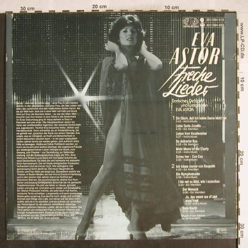 Astor,Eva: Freche Lieder, Jupiter(201 094-315), D, 1979 - LP - H7208 - 12,50 Euro
