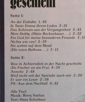 Scheibner,Hans: Was in Achterndiek i.der Nacht ges., Philips(6305 307), D, 1976 - LP - H7318 - 4,00 Euro