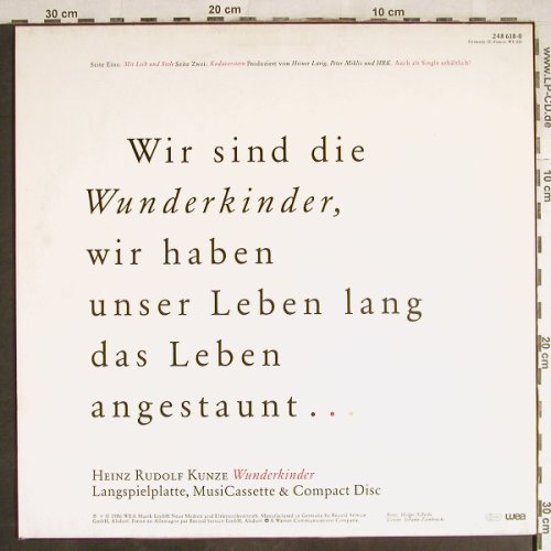 Kunze,Heinz Rudolf: Mit Leib und Seele/Kadaverstern, WEA(248 618-0), D, 1986 - 12inch - H7779 - 5,00 Euro