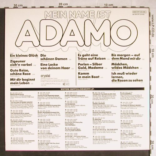 Adamo: Mein Name ist Adamo, Crystal(048 CRY 23435), D, Ri,  - LP - H8002 - 5,00 Euro