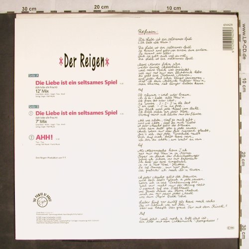 Der Reigen: Die Liebe ist e.seltsames Spiel*2+1, Virgin(614 429), , 1991 - 12inch - H8175 - 2,50 Euro