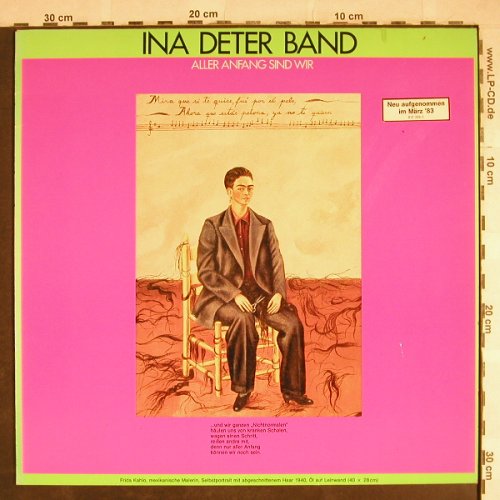 Deter Band,Ina: Aller Anfang Sind Wir, Fontana(812 398-1), D, 1983 - LP - H8176 - 4,00 Euro
