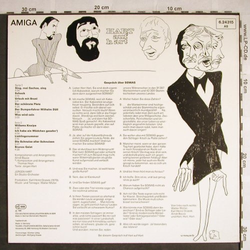 Hart,Jürgen: Sing,Mein Sachse,Sing, Amiga(6.24315 AS), D/DDR, 1980 - LP - H8331 - 5,00 Euro