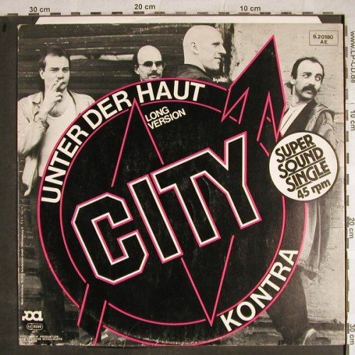 City: Unter der Haut, lg / Kontra, VG-/m-, Teldec(6.20180 AE), D, badCond, 1983 - 12inch - H8630 - 3,00 Euro
