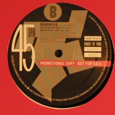 Markus: Ich Will Spass'95,4 mixes, Promo,LC, DancePool(2453-6), , 1995 - 12inch - H8724 - 2,50 Euro