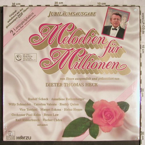 V.A.Melodien für Millionen: Jubiläumsausgabe,Dieter Thomas Heck, Ariola(303 100), D,FS-New, 1987 - LP - H9219 - 7,50 Euro