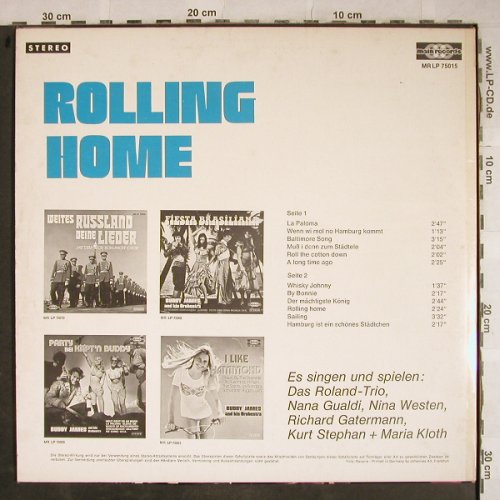 V.A.Rolling Home: Roland Trio, Gualdi, Nina Westen..., Main Rec.(MR LP 75015), D,  - LP - H9220 - 5,50 Euro
