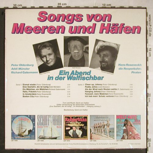 V.A.Songs von Meeren u.Häfen: Ein Abend in der Walfischbar, Falcon(LST 7119), D,  - LP - H9232 - 4,00 Euro