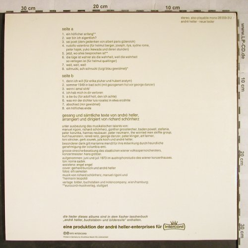 Heller,Andre: Neue Lieder, Foc, Intercord(28 559-3), D, 1973 - LP - H9327 - 7,50 Euro