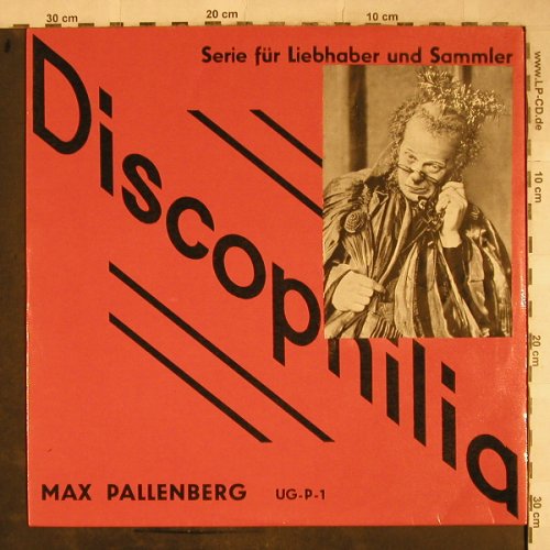 Pallenberg,Max: Serie für Liebhaber und Sammler, Discophilia(UG-P-1), D, stoc,  - LP - H9361 - 5,50 Euro