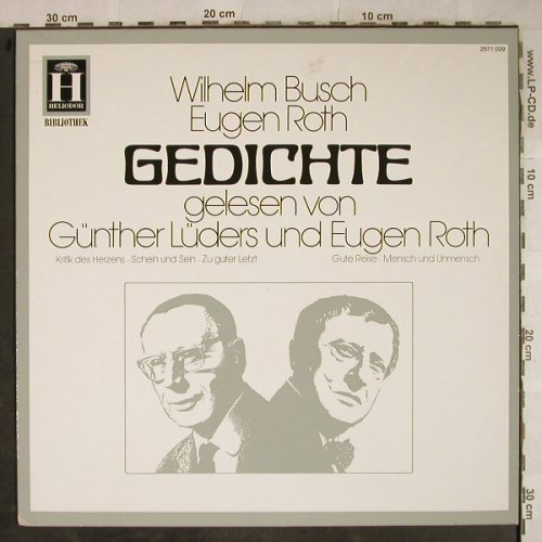 Busch,Wilhelm / Eugen Roth: Gedichte (1958/62) gelesen von, Heliodor Bibliothek(2571 029), D, Ri,  - LP - H9387 - 5,50 Euro