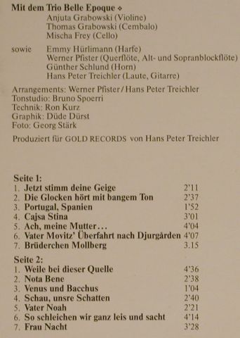 Treichler,Hans Peter: Trauben und Violen-C.M.Bellmann, Gold Rec.(LP 11 133), D, Foc, 1981 - LP - H9578 - 7,50 Euro