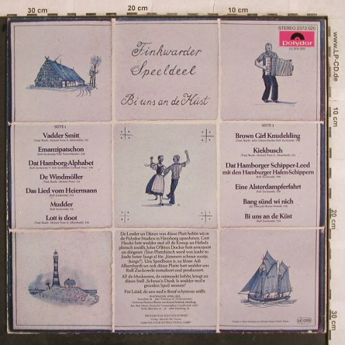 Finkwarder Speeldeel: Bi uns an de Küst, Polydor(2372 020), D, 1980 - LP - H9696 - 5,00 Euro