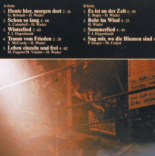 Wader,Hannes: Daß nichts bleibt wie es war (Live), Pläne (88 291 G), D, Foc, 1982 Typ: LP Best.-Nr.: V2029 Preis: 7,50 Euro
