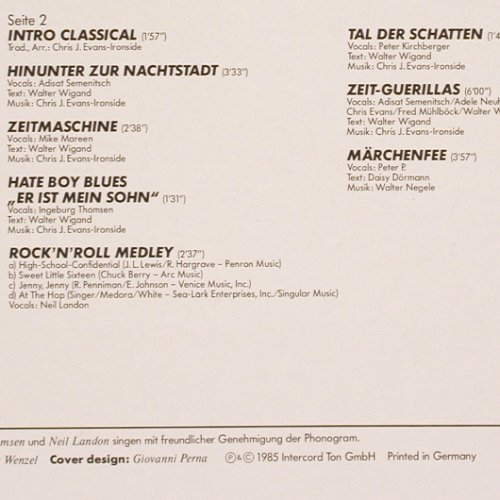 Nachtkind: Fantastical, Chris Evans, W.Wigand, Intercord (160.203), D, 1985 Typ: LP Best.-Nr.: V2046 Preis: 7,50 Euro