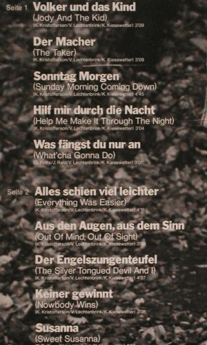 Lechtenbrink,Volker: Der Macher,singt Kris Kristofferson, Polydor (2371 635), D, 1976 Typ: LP Best.-Nr.: V2067 Preis: 5,00 Euro