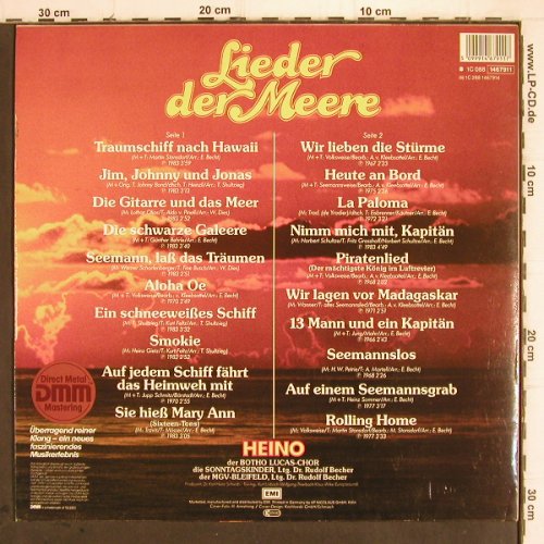 Heino:&nbsp;Lieder der Meere, EMI (1C088 1467911), D Typ:&nbsp;LP Best.-Nr.:&nbsp;V211 Preis:&nbsp; 6,00 Euro