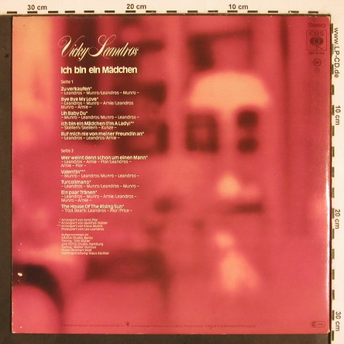 Leandros,Vicky: Ich Bin Ein Mädchen,Foc, sign., CBS (82695), NL, 1978 Typ: LP Best.-Nr.: V2143 Preis: 6,00 Euro