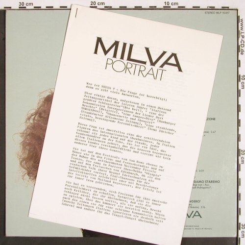 Milva: Portrait, Foc, incl.  8 S. Portrait, Dischi (MLP 15.917), D, 1975 Typ: LP Best.-Nr.: V2146 Preis: 7,50 Euro