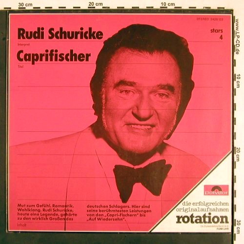 Schuricke,Rudi: Caprifischer (1964), Polydor Rotation (2428 122), D,Ri Typ: LP Best.-Nr.: V2160 Preis: 5,00 Euro