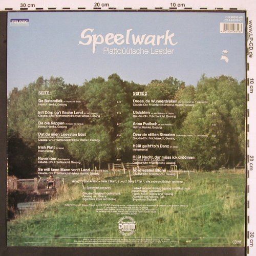 Speelwark: Plattdütsche Leeder, Teldec (6.26316 AS), D, 1986 Typ: LP Best.-Nr.: V2169 Preis: 7,50 Euro