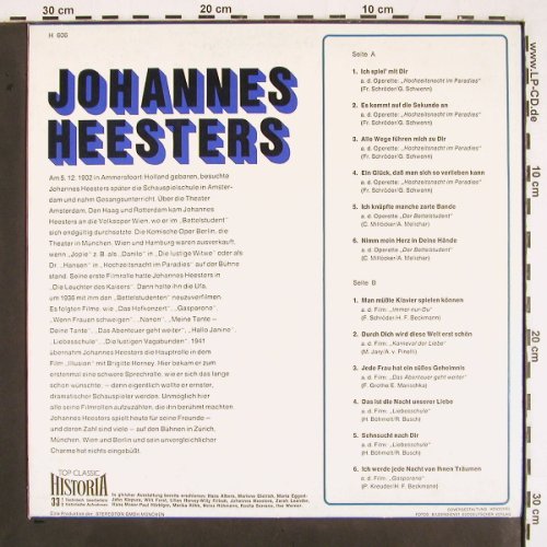 Heesters,Johannes: Same, Historia (H 606), D, 1969 Typ: LP Best.-Nr.: V2283 Preis: 7,50 Euro