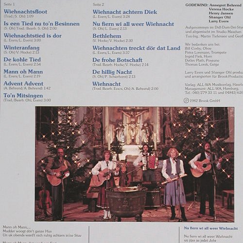 Godewind: Wiehnacht Achtern Diek, Brook (0060.546), D, 1982 Typ: LP Best.-Nr.: V2334 Preis: 6,00 Euro