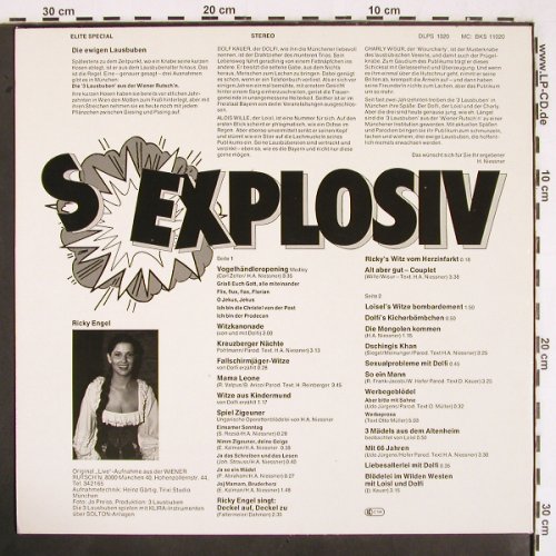 3 Lachkanonen a. der Wiener Rusch'n: Sexplosiv, feat. Ricky Engel, Elite Special (DLPS 1020), D Typ: LP Best.-Nr.: V2356 Preis: 6,00 Euro