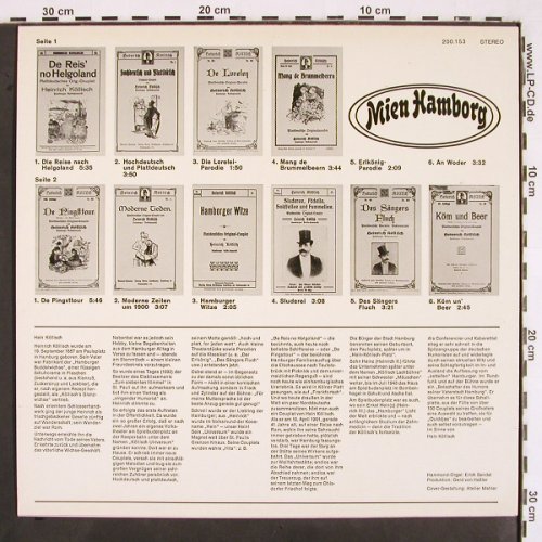 Köllisch,Heinz: Mein Hamburg, Booklet, 2001 (200.153), D, 1973 Typ: LP Best.-Nr.: V2380 Preis: 9,00 Euro