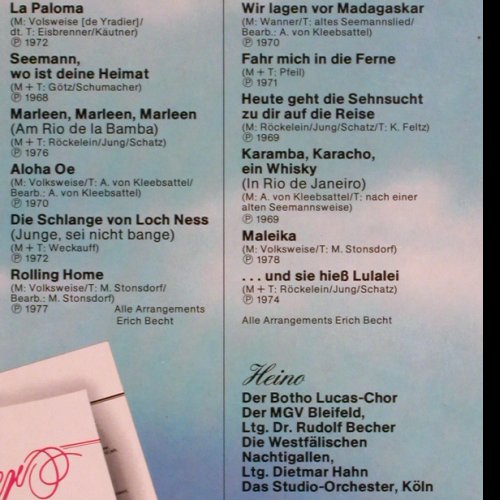 Heino: Die schönsten Seemannslieder,Foc, EMI / Hör Zu (134-46 021/22), D Typ: 2LP Best.-Nr.: V2458 Preis: 7,50 Euro