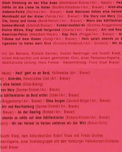 V.A.Das Hamburger Hafenkonzert: Folge 2, Ltg.Hans Freese,F.J.Bauer, Polydor (45 183 LPH), D, 1958 Typ: 10" Best.-Nr.: V3054 Preis: 9,00 Euro