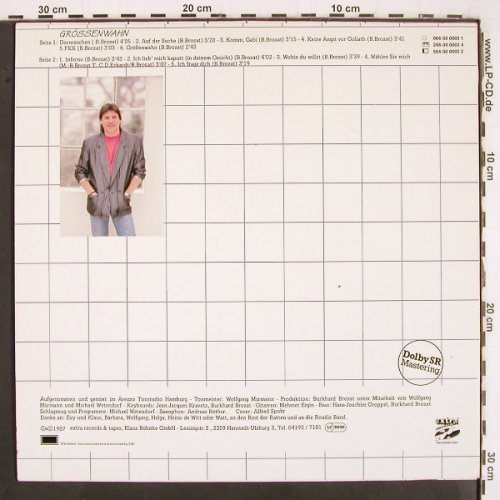 Brozat,Burkhard: Grössenwahn, Extra Records & Tapes (066-30 0002-1), D, 1987 Typ: LP Best.-Nr.: V3069 Preis: 5,00 Euro