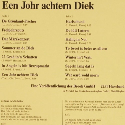 Godewind: Een Johr Achtern Diek, Brook (6502), D, 1983 Typ: LP Best.-Nr.: V3130 Preis: 6,00 Euro