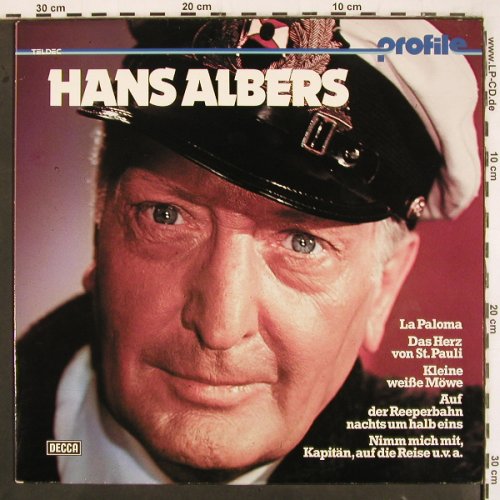 Albers,Hans: Profile (1960), Teldec (6.24025 AL), D, Ri Typ: LP Best.-Nr.: V3182 Preis: 5,00 Euro