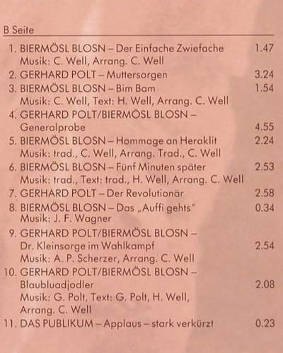 Polt,Gerhard u.d. Biermösl Blosn: Freibank Bayern, Mood (28 664), D, 1987 Typ: LP Best.-Nr.: V3434 Preis: 15,00 Euro