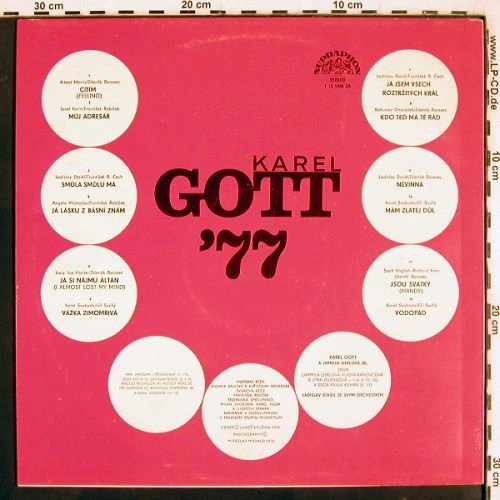 Gott,Karel: '77 (rot), Supraphon(1 13 1908 ZA), CSSR, 1976 - LP - V3563 - 7,50 Euro