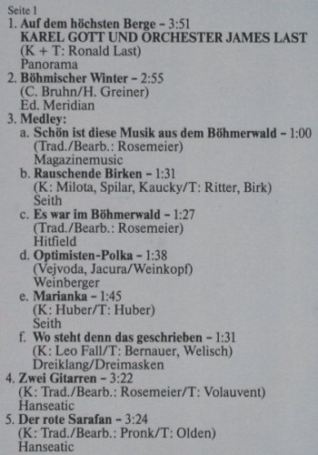 Gott,Karel: Rauschende Birken, + Foto, Polydor(827 816-1), D, 1985 - LP - V3565 - 6,00 Euro