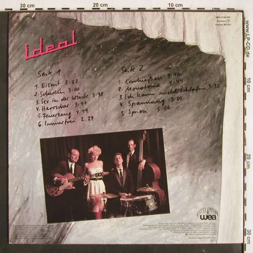 Ideal: Der Ernst des Lebens, WEA (WEA K 58 400), D, 1981 Typ: LP Best.-Nr.: V3722 Preis: 7,50 Euro