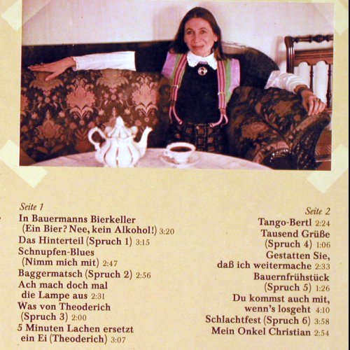 Feddersen,Helga: singt und spricht, WB (56120), D, 1975 Typ: LP Best.-Nr.: V3843 Preis: 12,50 Euro